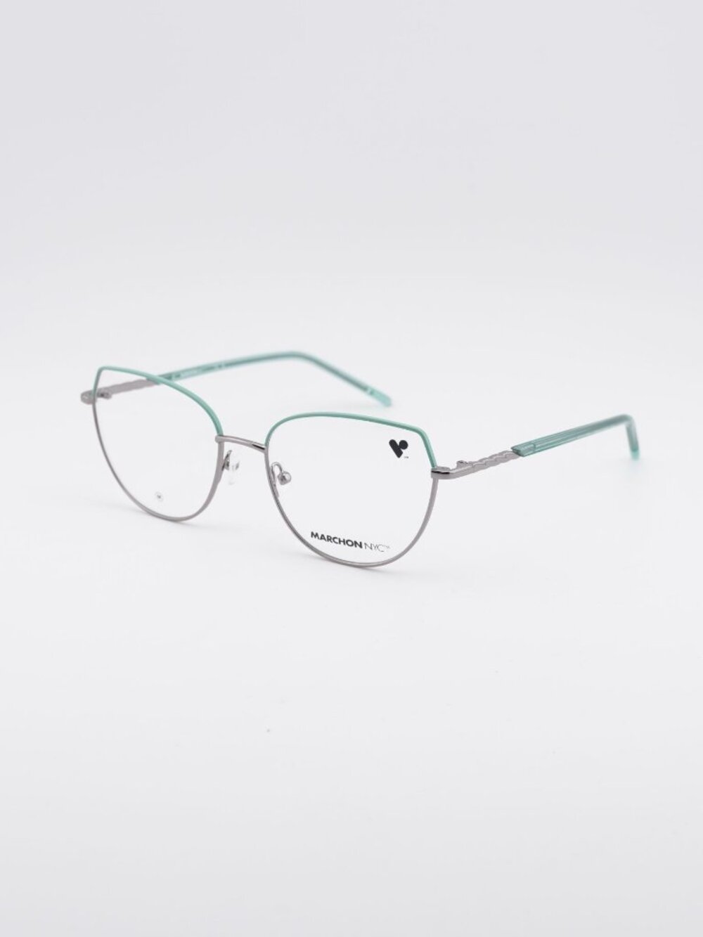 Marchon M-4030 070 Eyeglasses Gunmetal / Seafoam 54mm Cat Eye Frame